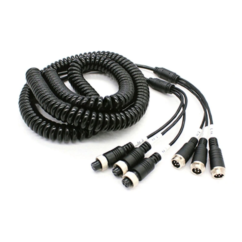 Vehicle Monitoring 8M Three-To-Three Aviation Telescopic Cable Cable PU Trailer Spring Cable For Car Camera
Vehicle Monitoring 8M Three-To-Three Aviation Telescopic Cable Cable PU Trailer Spring Cable For Car Camera