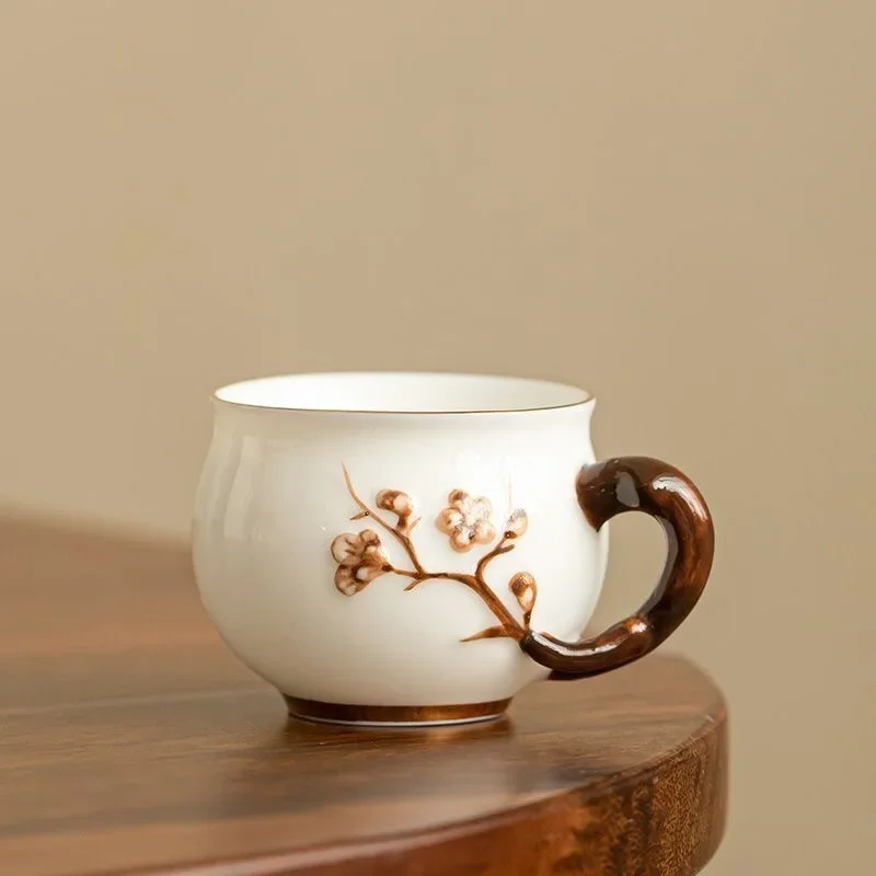 New 80ml Boutique Mutton-fat Jade Porcelain Teacup Handmade Relief Plum Blossom Master Cup Tasting Kung Fu Teaset Coffee Mug
New 80ml Boutique Mutton-fat Jade Porcelain Teacup Handmade Relief Plum Blossom Master Cup Tasting Kung Fu Teaset Coffee Mug