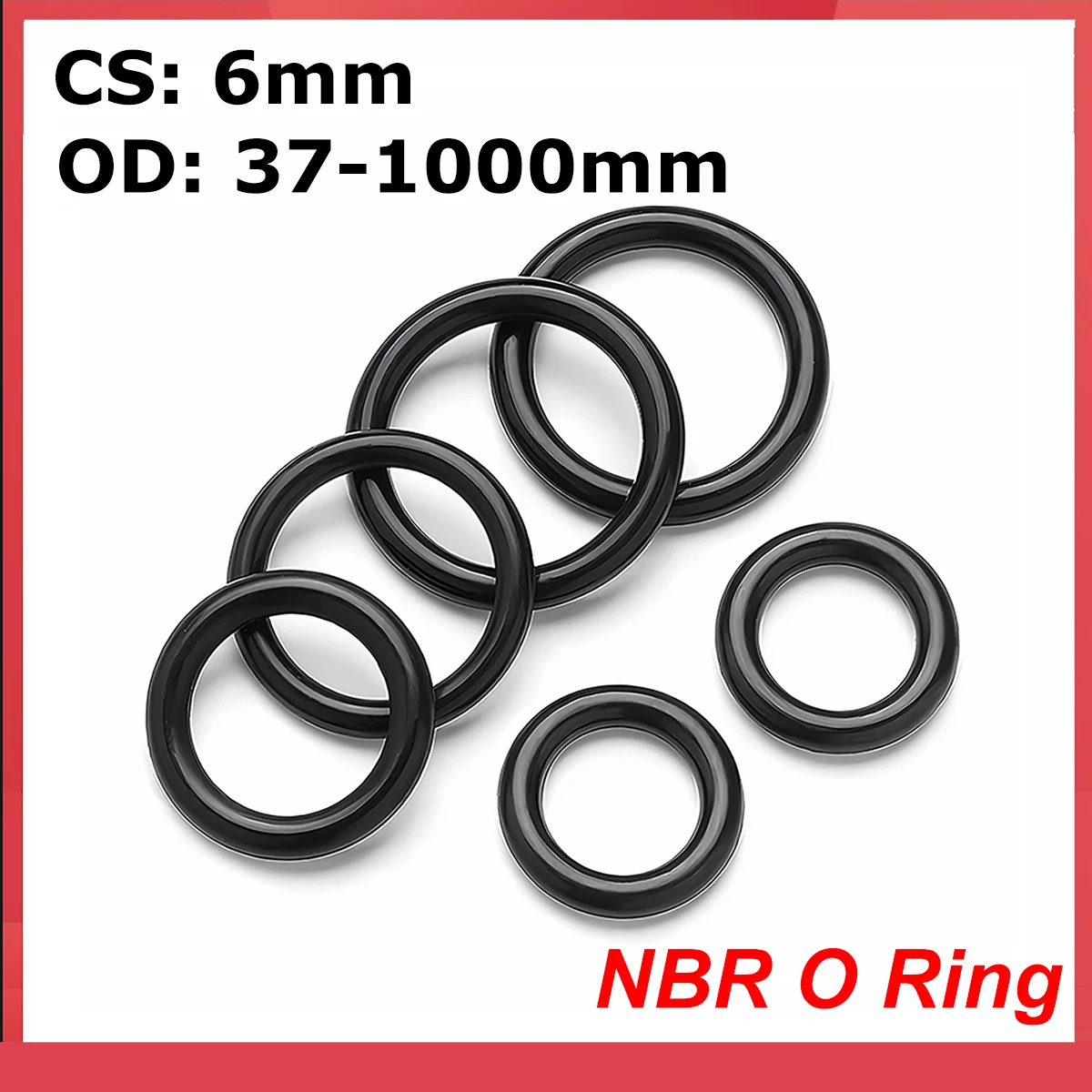 1/2/5pcs NBR O Ring CS 6mm OD 37-1000mm Nitrile Rubber O-Ring Seals Washer Sealing Gasket Oil Resistant High Temperature Oring
1/2/5pcs NBR O Ring CS 6mm OD 37-1000mm Nitrile Rubber O-Ring Seals Washer Sealing Gasket Oil Resistant High Temperature Oring