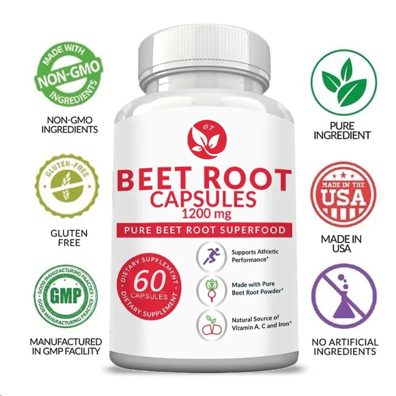 Beetroot 60 Capsules -1200 Milligrams Per Serving - Support Blood Pressure, Exercise Performance, Digestion, Immune System
Beetroot 60 Capsules -1200 Milligrams Per Serving - Support Blood Pressure, Exercise Performance, Digestion, Immune System