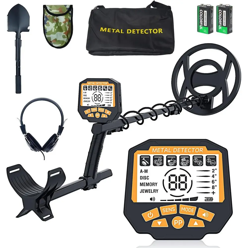 Metal Detector for Adults Professional, Pinpoint Metal Detector with LCD Display, 5 Mode, Advanced DSP Chip, 10" Waterproof IP68
Metal Detector for Adults Professional, Pinpoint Metal Detector with LCD Display, 5 Mode, Advanced DSP Chip, 10" Waterproof IP68