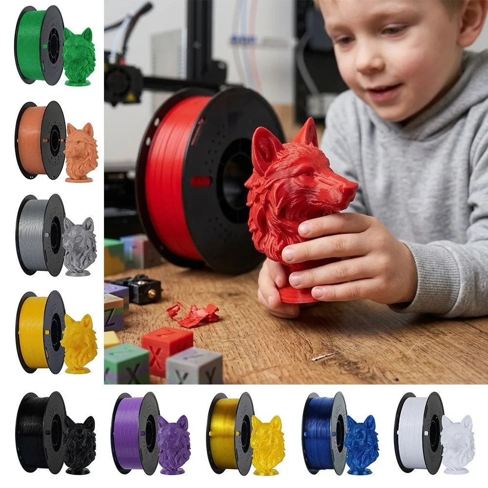 1.75mm PETG 3D Printer Filament PLA 1KG Spool Printing Pen Supplies Stereoscopic Modeling High Toughness Printer Consumables
1.75mm PETG 3D Printer Filament PLA 1KG Spool Printing Pen Supplies Stereoscopic Modeling High Toughness Printer Consumables