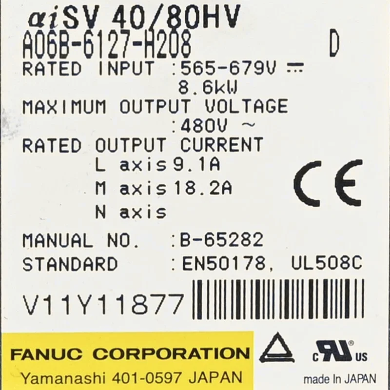 Fanuc A06B-6127-H208 Servo Amplifier Tested ok Expedited Delivery
Fanuc A06B-6127-H208 Servo Amplifier Tested ok Expedited Delivery