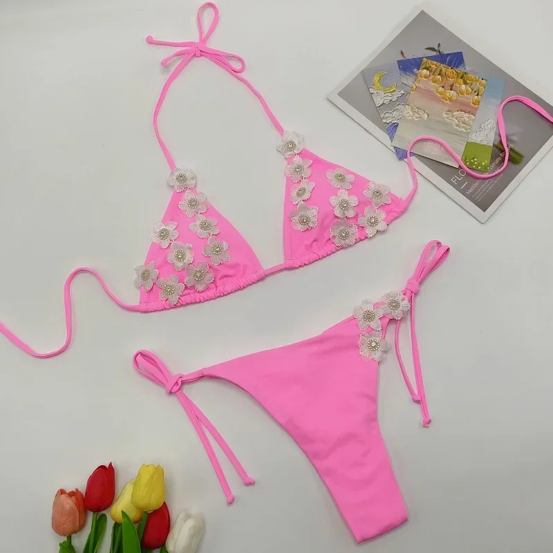 Комплекты бикини со стразами и 3D цветами, 2025 г., женские купальники, новый цельный купальник на бретельках, бикини, праздничная сексуальная женская пляжная одежда
Комплекты бикини со стразами и 3D цветами, 2025 г., женские купальники, новый цельный купальник на бретельках, бикини, праздничная сексуальная женская пляжная одежда