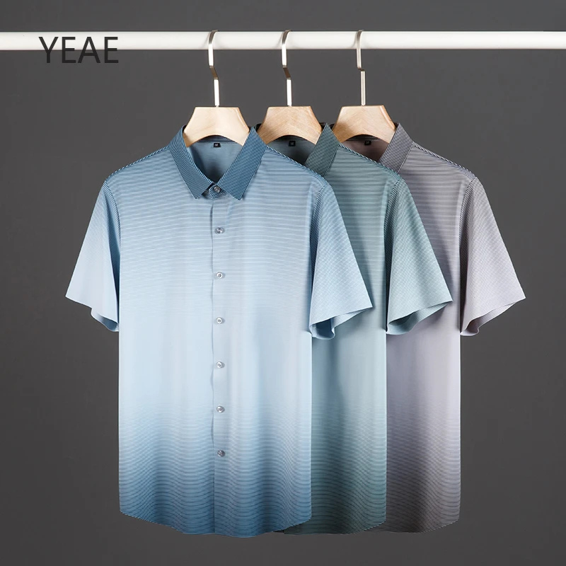 YEAE Summer 2025 Lapel Single-breasted Gradient Man Short Sleeve T-shirt Loose Simple Cardigan Thin Casual Tops Designer Clothes
YEAE Summer 2025 Lapel Single-breasted Gradient Man Short Sleeve T-shirt Loose Simple Cardigan Thin Casual Tops Designer Clothes