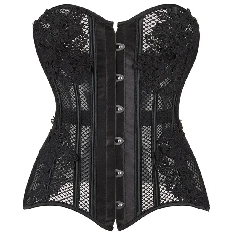 Women Sexy Mesh Hollow Out Corset Floral Lace Up Boned Bustier Overbust Body Shaper Lingerie Bodyshaper Corselet Top
Women Sexy Mesh Hollow Out Corset Floral Lace Up Boned Bustier Overbust Body Shaper Lingerie Bodyshaper Corselet Top
