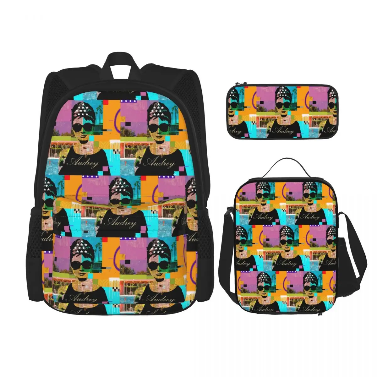 Audrey Hepburn Script Backpacks Boys Girls Bookbag School Bags Rucksack Lunch Bag Pen Bag Three-Piece Set
Audrey Hepburn Script Backpacks Boys Girls Bookbag School Bags Rucksack Lunch Bag Pen Bag Three-Piece Set