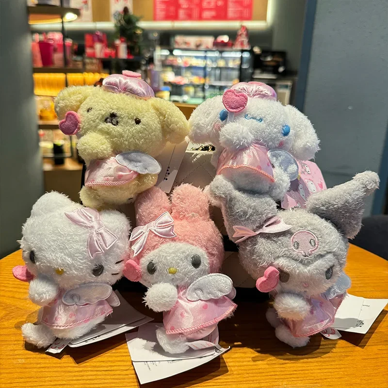 Sanrio Anime Cinnamoroll Kuromi Hello Kittys Plush Pendant Angel Kawaii Keychain for Kids Girl Cute Key Chain Ornament Toys Gift
Sanrio Anime Cinnamoroll Kuromi Hello Kittys Plush Pendant Angel Kawaii Keychain for Kids Girl Cute Key Chain Ornament Toys Gift