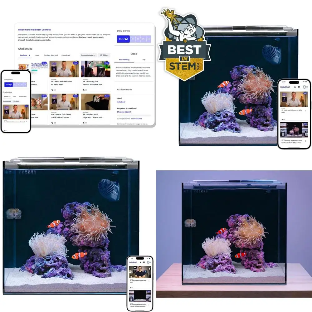 Набор для начинающих аквариумистов: 15-галлонный морской аквариум с умной LED-подсветкой, фильтрацией, аксессуарами и руководством
Набор для начинающих аквариумистов: 15-галлонный морской аквариум с умной LED-подсветкой, фильтрацией, аксессуарами и руководством