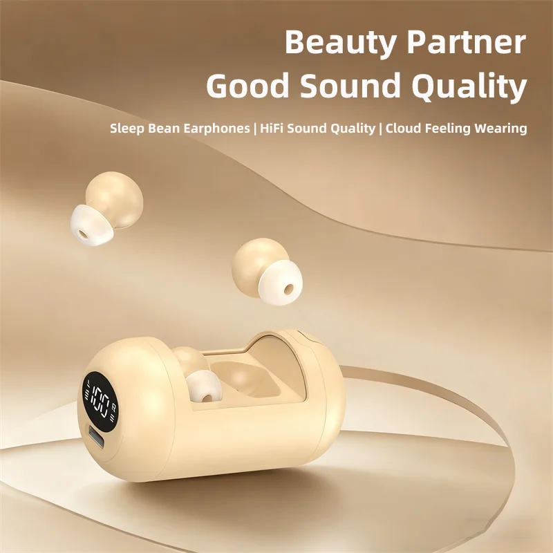 Mini Sleep Bean Bluetooth Earphone Light Weight Comfortable Wear Power Display In Ear Style Bluetooth Headphone Listen Music
Mini Sleep Bean Bluetooth Earphone Light Weight Comfortable Wear Power Display In Ear Style Bluetooth Headphone Listen Music