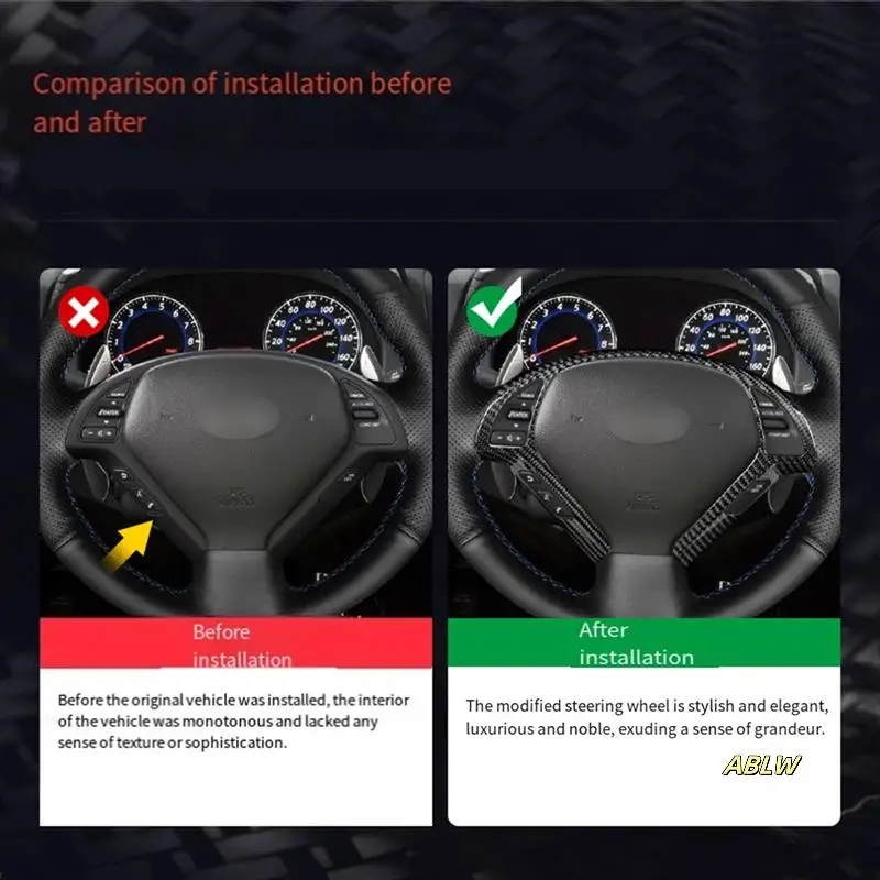 Carbon Fiber Trim Moulding Sticker For Infiniti G25 G35 G37 2007-2014 Car Steering Wheel Panel Decoration Cover
Carbon Fiber Trim Moulding Sticker For Infiniti G25 G35 G37 2007-2014 Car Steering Wheel Panel Decoration Cover