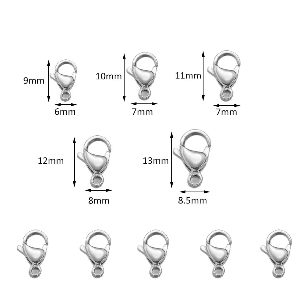 100pcs Stainless Steel Lobster Clasp Connectors for DIY Necklaces Bracelets Chain Jewelry Making Supplies Findings Accessories
100pcs Stainless Steel Lobster Clasp Connectors for DIY Necklaces Bracelets Chain Jewelry Making Supplies Findings Accessories