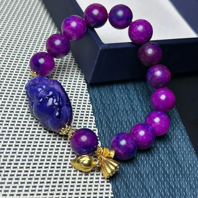 Natural Quartzite Purple Bracelet, New Hand-polished Men's and Women's 12mm Bracelet.
Natural Quartzite Purple Bracelet, New Hand-polished Men's and Women's 12mm Bracelet.