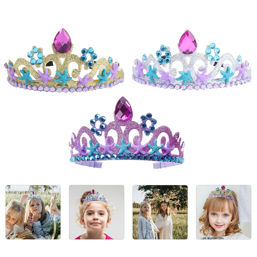 3 Pcs Princess Costume Birthday Party Mermaid Headband Hair Bands Clothing Children Crown Costumes for Girls Accessories
3 Pcs Princess Costume Birthday Party Mermaid Headband Hair Bands Clothing Children Crown Costumes for Girls Accessories