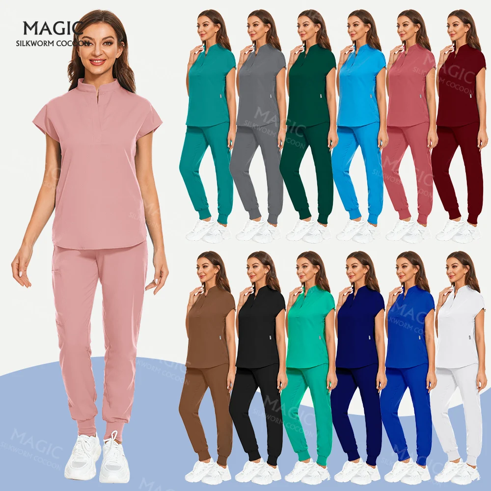 Short Sleeve Dentist Uniform Pet Shop Doctor Scrub Tops+Pant Multicolor Nursing Uniform Women Medical Surgery Workwear Scrub Set
Short Sleeve Dentist Uniform Pet Shop Doctor Scrub Tops+Pant Multicolor Nursing Uniform Women Medical Surgery Workwear Scrub Set