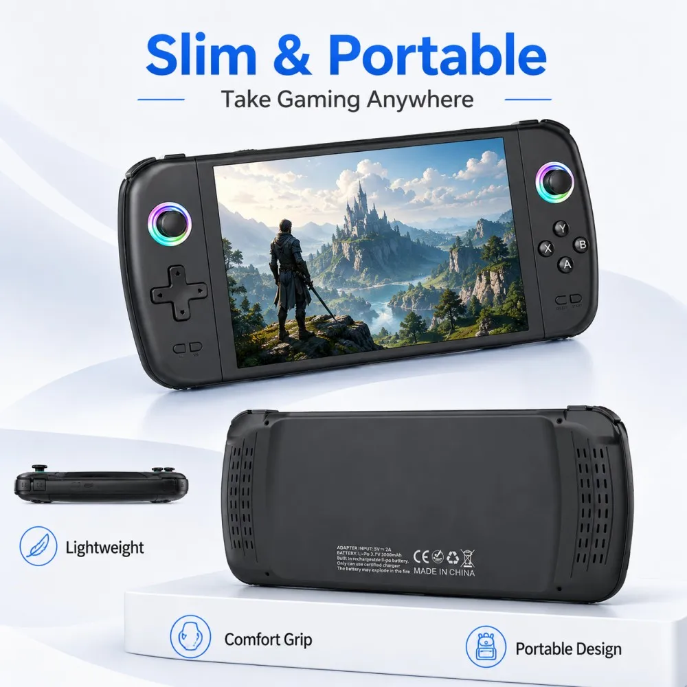 M27 Retro Handheld Game Console 7 Inch IPS Screen 1024×600 Display Linux EmuELEC System 64GB/128GB Portable Game Player
M27 Retro Handheld Game Console 7 Inch IPS Screen 1024×600 Display Linux EmuELEC System 64GB/128GB Portable Game Player