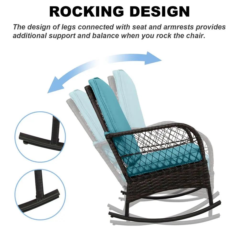 3 pcs Rocking Bistro Set Conversation Chairs PE Wicker Outdoor Rocking Chairs amp Glass Table,for Porch Lawn Garden Backyard De
3 pcs Rocking Bistro Set Conversation Chairs PE Wicker Outdoor Rocking Chairs amp Glass Table,for Porch Lawn Garden Backyard De