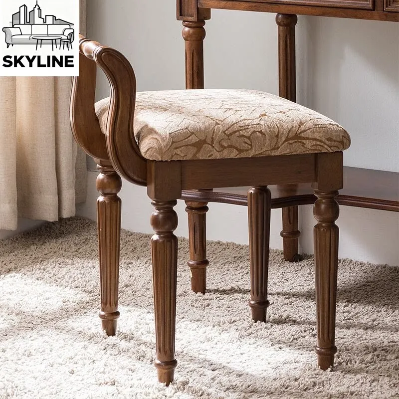 American dressing stool all solid wood makeup stool fabric soft bag square stool retro
American dressing stool all solid wood makeup stool fabric soft bag square stool retro