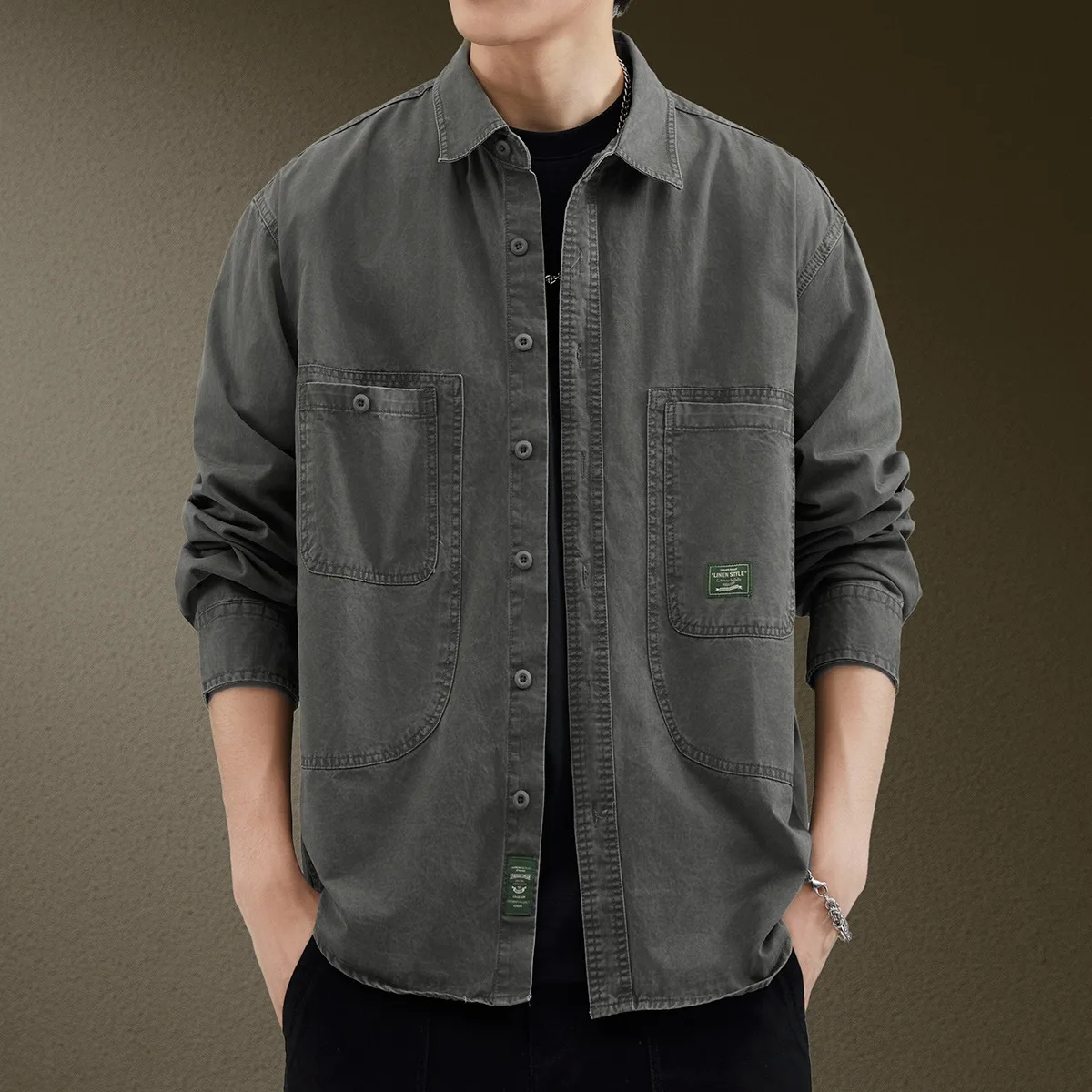 American Style Workwear Shirt Jacket Men's Loose Long Sleeve Casual Retro Japanese Style Spring Autumn New Arrival Outerwear
American Style Workwear Shirt Jacket Men's Loose Long Sleeve Casual Retro Japanese Style Spring Autumn New Arrival Outerwear
