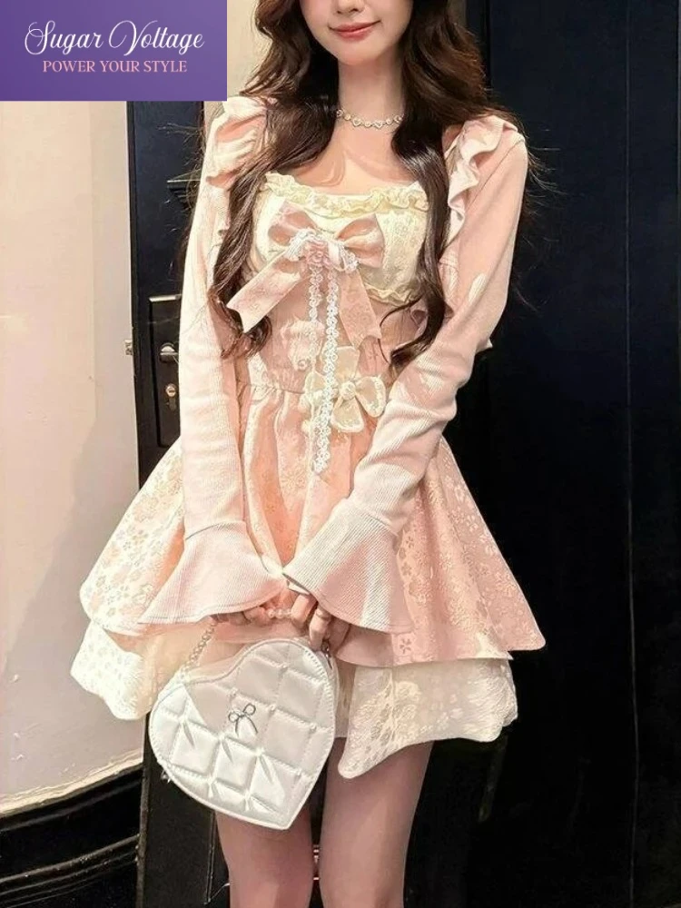 French Sweet Princess 2 Piece Set Women Bow Waist Cami Dress + Ruffle Trim Cardigan Summer Kawaii Casual Elegant Party Outfits
French Sweet Princess 2 Piece Set Women Bow Waist Cami Dress + Ruffle Trim Cardigan Summer Kawaii Casual Elegant Party Outfits
