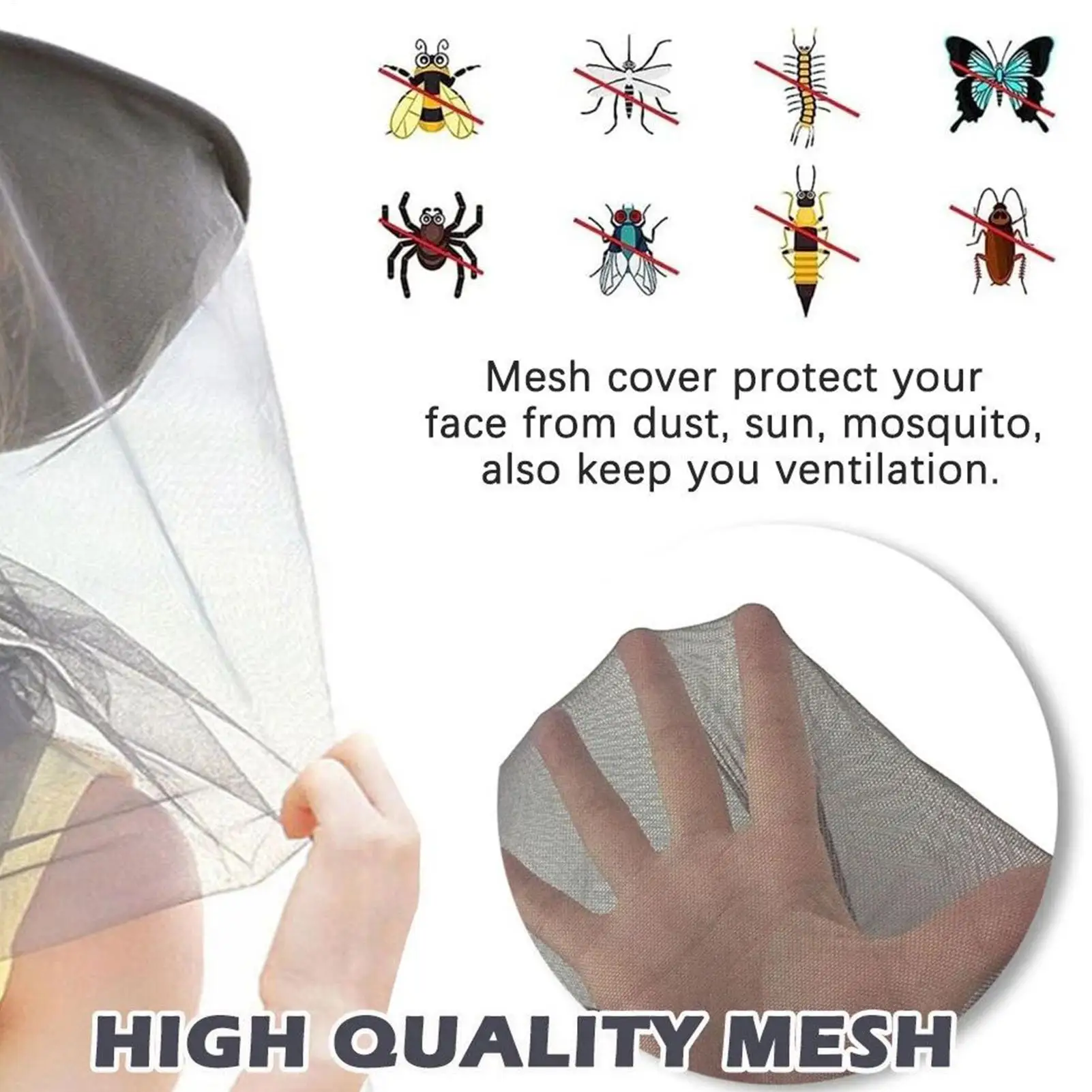 Fly Hat with Netting Drawstring Sun Protection Neck Cover Nylon Mesh Headwear Unisex Sunscreen Bucket Cap for Outdoor Fishing
Fly Hat with Netting Drawstring Sun Protection Neck Cover Nylon Mesh Headwear Unisex Sunscreen Bucket Cap for Outdoor Fishing