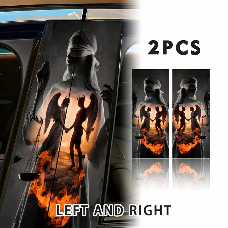Woman with a sword and the devil with a balance, car sticker - waterproof self-adhesive car sticker, suitable for B-pillar
Woman with a sword and the devil with a balance, car sticker - waterproof self-adhesive car sticker, suitable for B-pillar