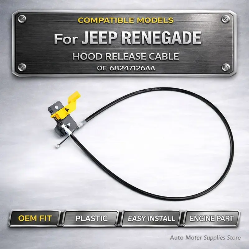 Трос открывания капота для Jeep Renegade 2015-2022, левый руль, прямая замена, прочный, аналог оригинального номера 68247126AA, детали внутренней отделки салона
Трос открывания капота для Jeep Renegade 2015-2022, левый руль, прямая замена, прочный, аналог оригинального номера 68247126AA, детали внутренней отделки салона