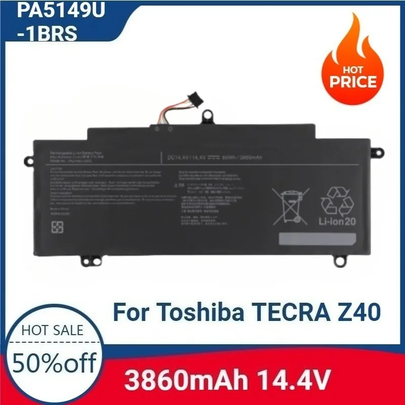 New 3860mAh 14.4V Battery PA5149U-1BRS Laptop Battery For Toshiba TECRA Z40,Z40-C, Z40-A-110,Z40-A-146, Z50,Z40T-A1410, Z50-A
New 3860mAh 14.4V Battery PA5149U-1BRS Laptop Battery For Toshiba TECRA Z40,Z40-C, Z40-A-110,Z40-A-146, Z50,Z40T-A1410, Z50-A
