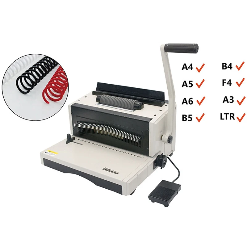 Manual/Electric Hole Punching and Binding Machine | Heavy-Duty Spiral Single-Loop Binding | Adjustable Hole Spacing | Fixed A4 H
Manual/Electric Hole Punching and Binding Machine | Heavy-Duty Spiral Single-Loop Binding | Adjustable Hole Spacing | Fixed A4 H