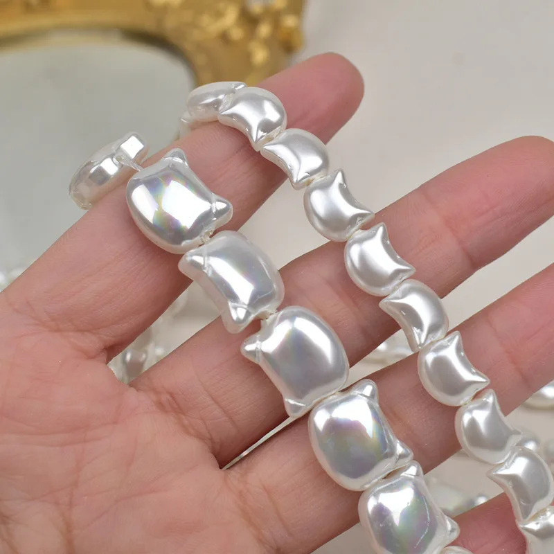 12x15mm High Quality Imitation Pearls Beads White Cat Shape Loose Beads For Jewelry Making DIY Necklace Bracelets Accessories
12x15mm High Quality Imitation Pearls Beads White Cat Shape Loose Beads For Jewelry Making DIY Necklace Bracelets Accessories