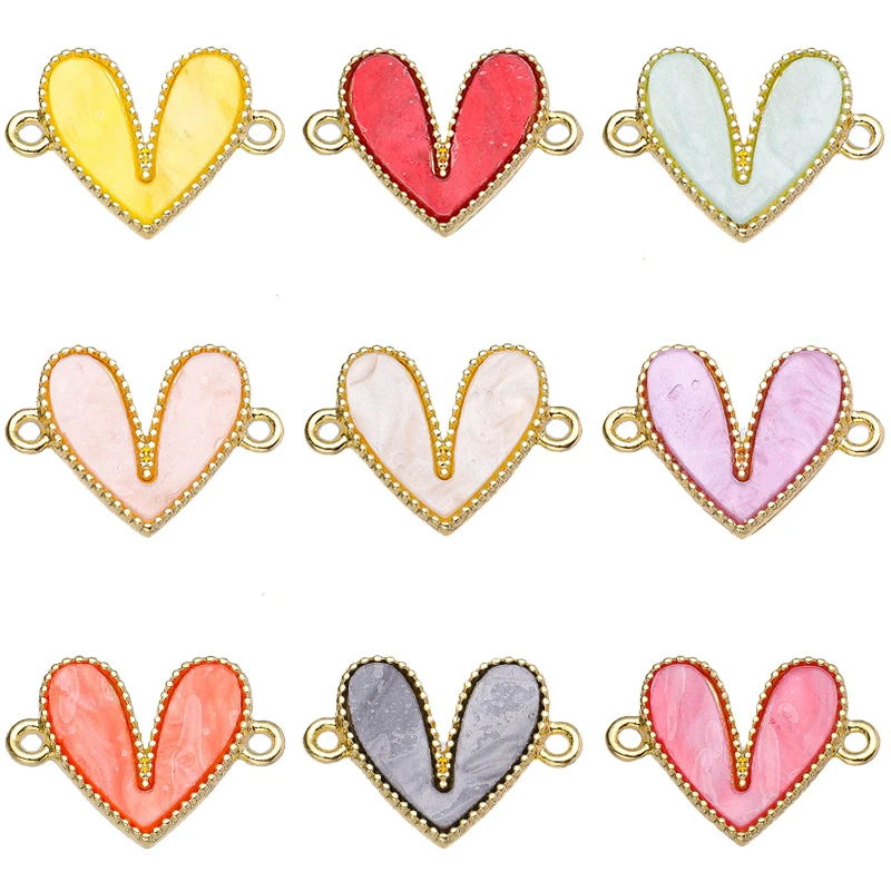 20Pcs Colorful Acrylic Love Connector Cute Gold Heart Charm for Jewelry Making DIY Bracelet Earrings Accessories Wholesale
20Pcs Colorful Acrylic Love Connector Cute Gold Heart Charm for Jewelry Making DIY Bracelet Earrings Accessories Wholesale