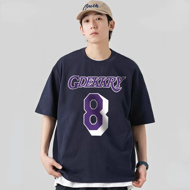 Korean Digital Jersey Printed Short-sleeved T-shirt Summer Men's Loose Y2K Simple Ins Niche Retro Half-sleeved T-shirt Tops
Korean Digital Jersey Printed Short-sleeved T-shirt Summer Men's Loose Y2K Simple Ins Niche Retro Half-sleeved T-shirt Tops