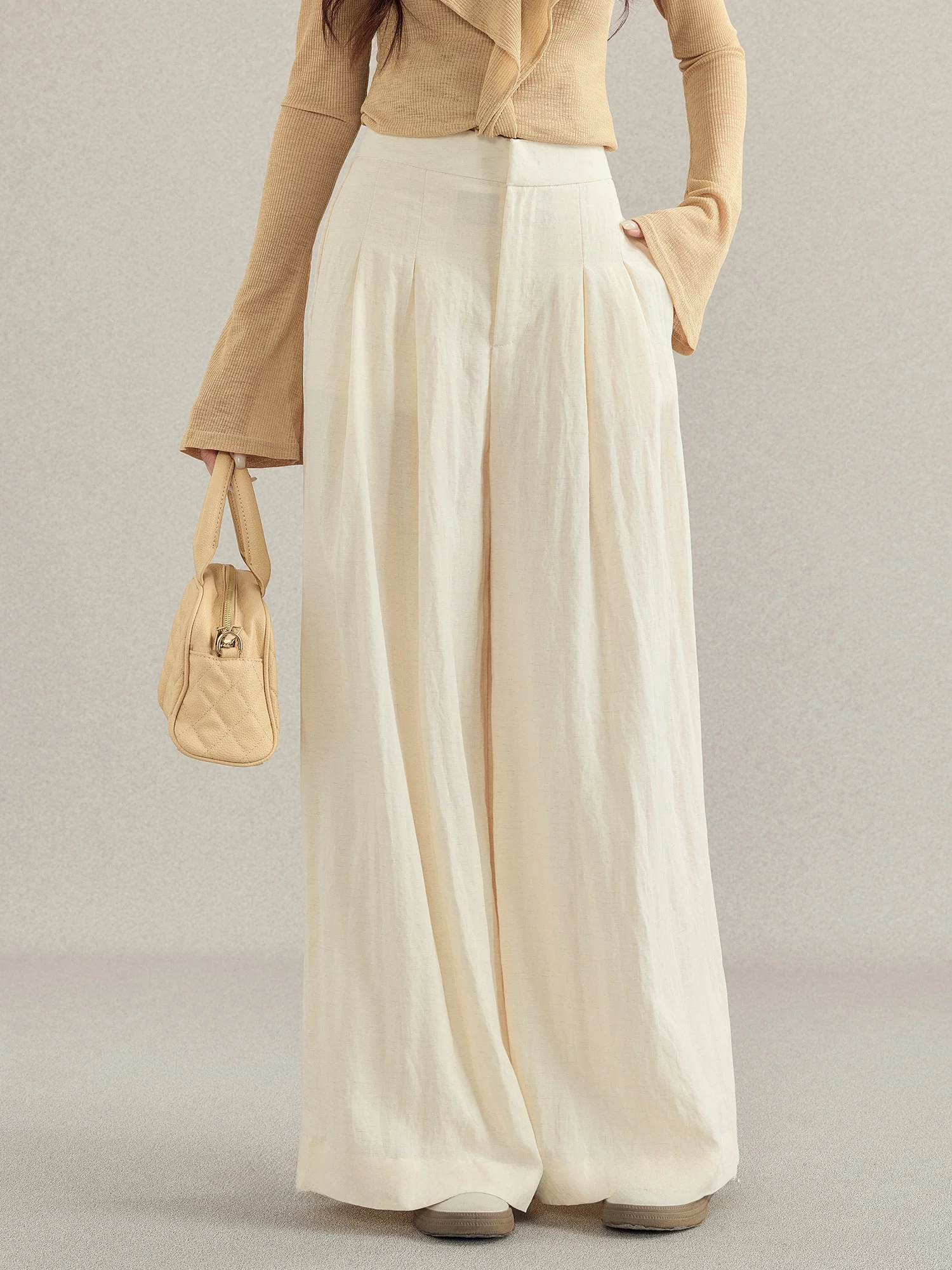 High Waist Wide Leg Pants Women's Casual Classic Versatile Long Pants Spring New Loose Fit Korean Sle Pure Color Design
High Waist Wide Leg Pants Women's Casual Classic Versatile Long Pants Spring New Loose Fit Korean Sle Pure Color Design