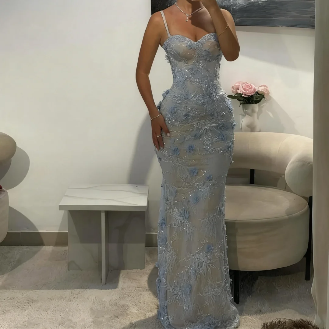 Elegant Beautiful Prom Dresses Store Mermaid Sweetheart Women Evening Dress Festa Sky Blue Customized
Elegant Beautiful Prom Dresses Store Mermaid Sweetheart Women Evening Dress Festa Sky Blue Customized