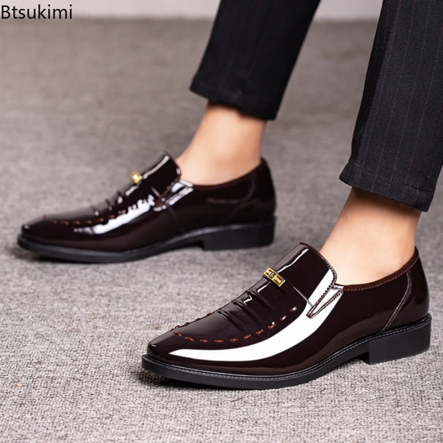 New 2025 Men's Leather Shoes Business Shoes Casual Point Toe Slip on Loafers for Men Luxury Party Wedding Shoes Male 38-49 Size
New 2025 Men's Leather Shoes Business Shoes Casual Point Toe Slip on Loafers for Men Luxury Party Wedding Shoes Male 38-49 Size