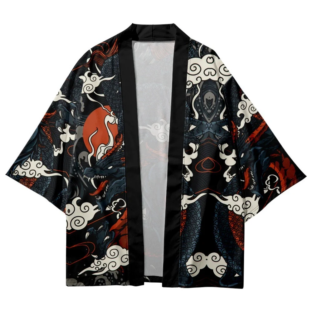 Cosplay Kimono Anime Dragon Flowers Print Black Cardigan Haori Women Men Yukata Japanese Harajuku Clothing Plus Size
Cosplay Kimono Anime Dragon Flowers Print Black Cardigan Haori Women Men Yukata Japanese Harajuku Clothing Plus Size