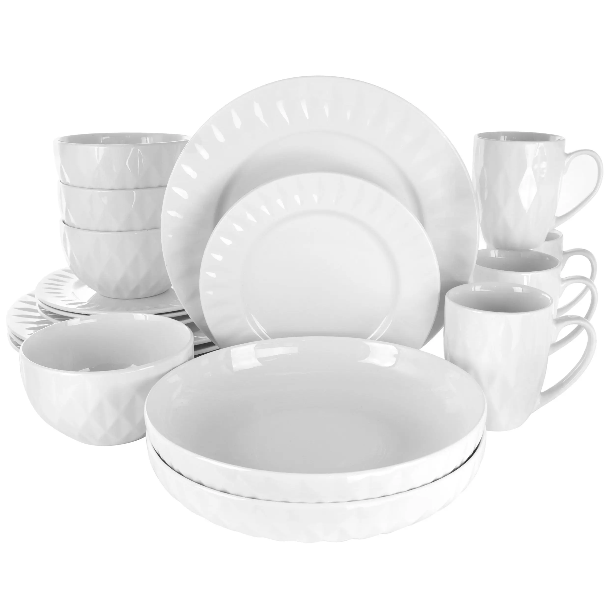 White Porcelain Dinnerware Set of 18 Pieces
White Porcelain Dinnerware Set of 18 Pieces