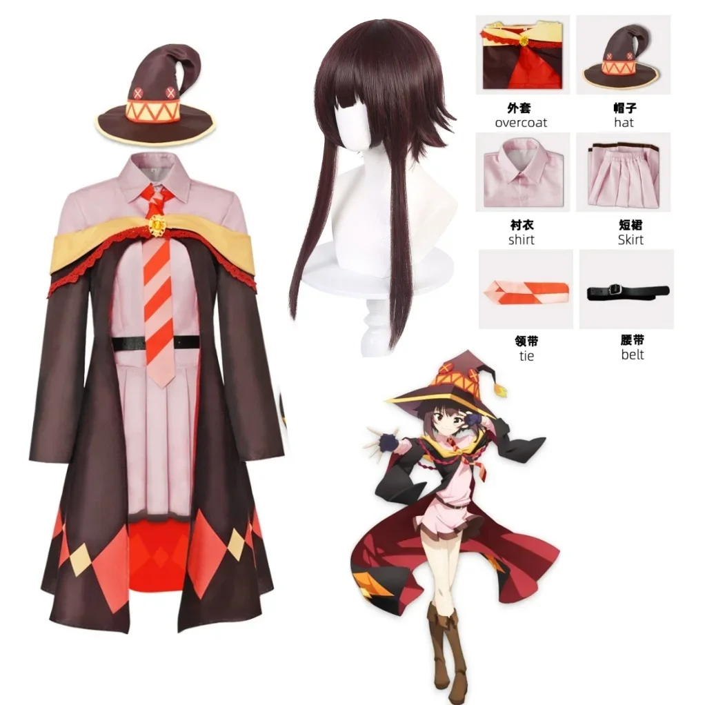 Anime Megumin Cosplay Costume Women Sorceress Dress Outfits Megumin Cos Wig Halloween Cos Costumes
Anime Megumin Cosplay Costume Women Sorceress Dress Outfits Megumin Cos Wig Halloween Cos Costumes