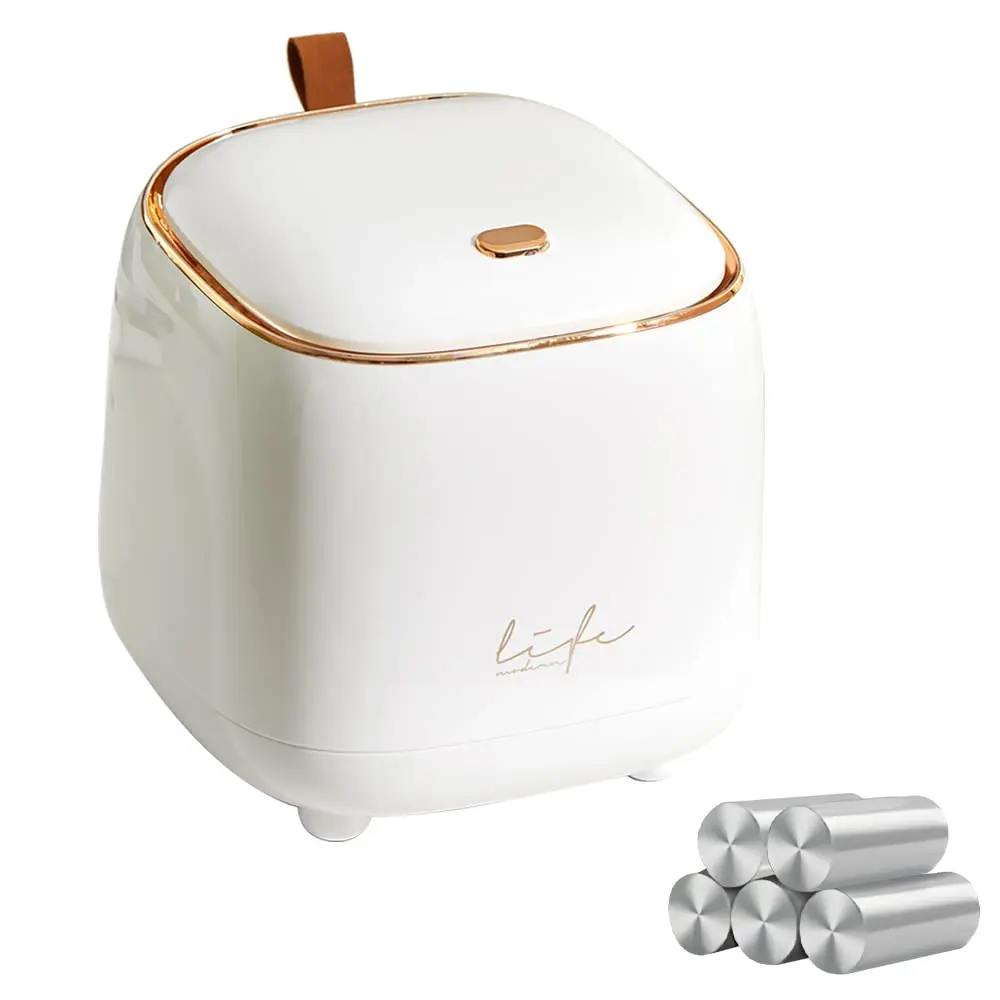 Mini Trash Can with 5 Rolls Bags, Press Lid, 0.5 Gal for Desk Bathroom Vanity
Mini Trash Can with 5 Rolls Bags, Press Lid, 0.5 Gal for Desk Bathroom Vanity
