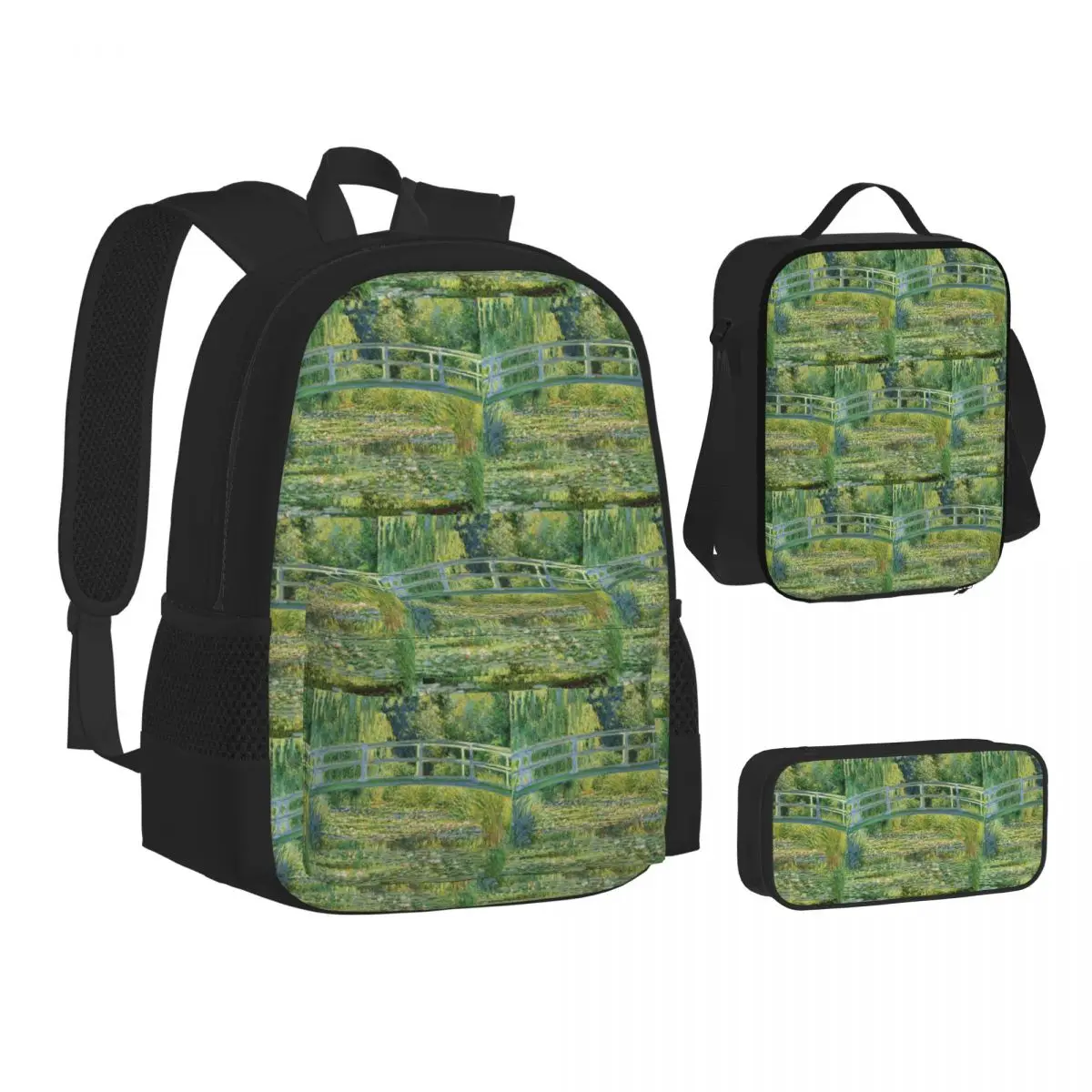 Claude Monet - Water-Lily Pond Backpacks Students Bookbag School Bags Children Rucksack Lunch Bag Pen Bag Three-Piece Set
Claude Monet - Water-Lily Pond Backpacks Students Bookbag School Bags Children Rucksack Lunch Bag Pen Bag Three-Piece Set