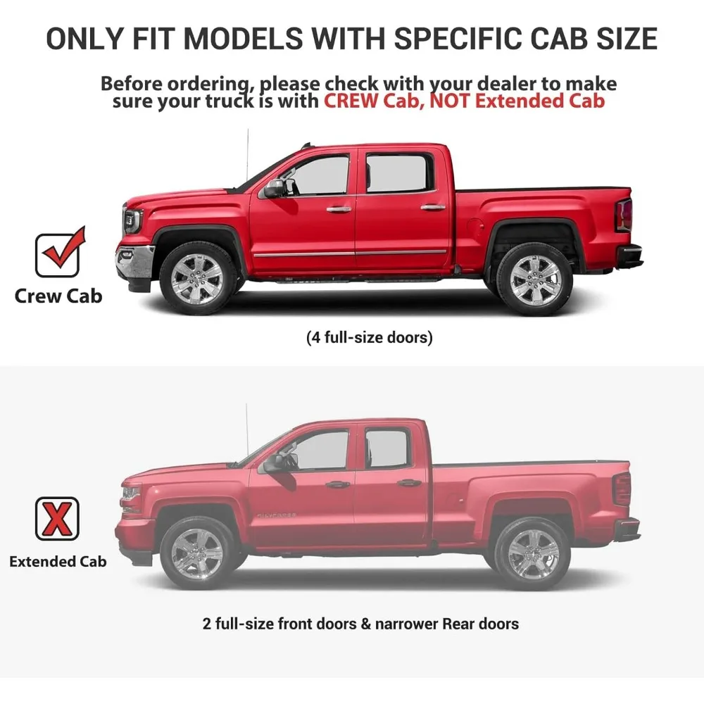 (Thick) Aluminum 6” Running Boards for 2009-2018 Ram 1500 Crew Cab (Including 2019-2022 Classic) 2010-2021 Ram 2500/3500
(Thick) Aluminum 6” Running Boards for 2009-2018 Ram 1500 Crew Cab (Including 2019-2022 Classic) 2010-2021 Ram 2500/3500