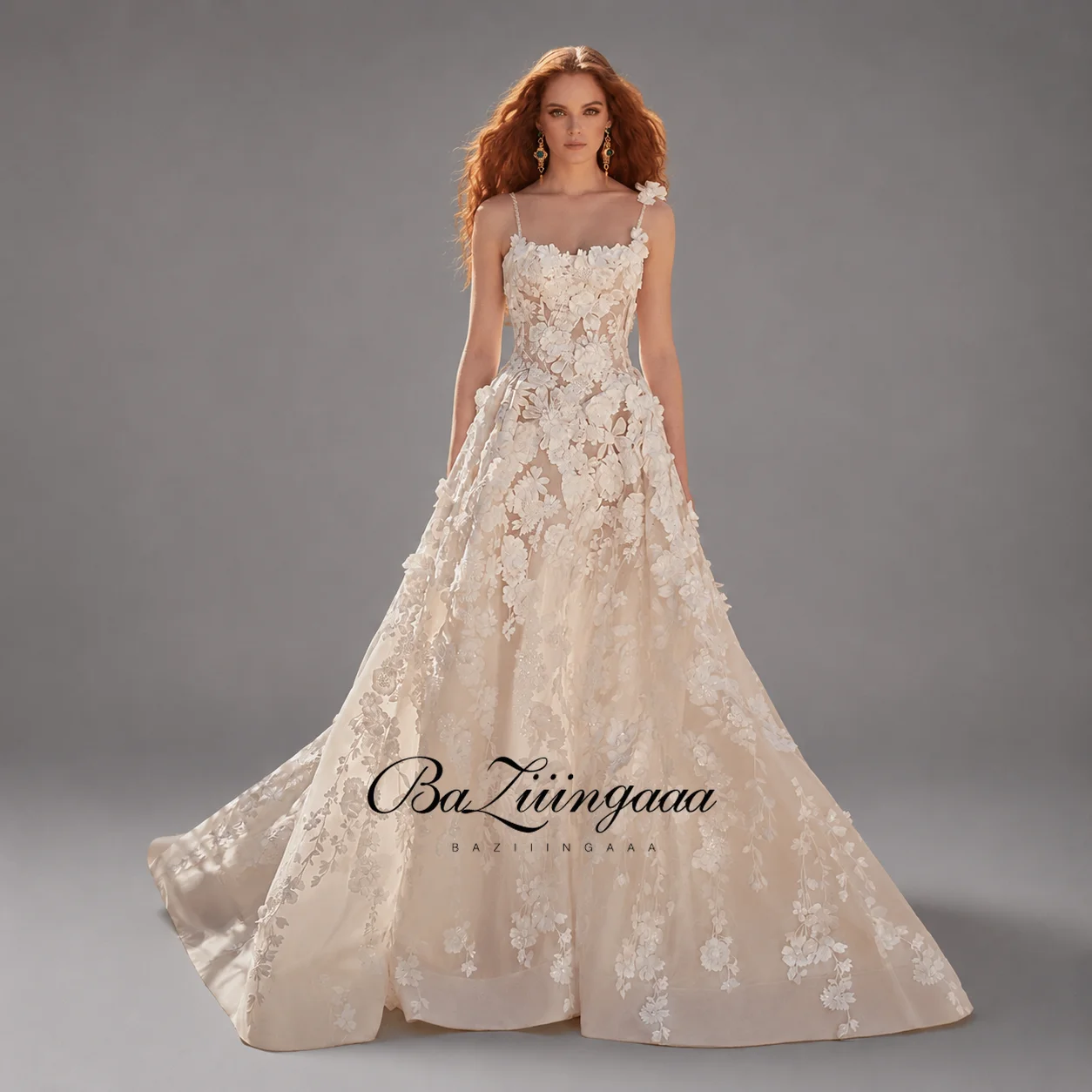 Floral Print Wedding Dresses Lace Appliques Strapless Sleeveless A-LINE Back Zipper Design Court Train Bride Church Wedding Dres
Floral Print Wedding Dresses Lace Appliques Strapless Sleeveless A-LINE Back Zipper Design Court Train Bride Church Wedding Dres