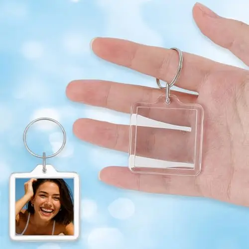 200 Clear Acrylic Square Photo Keychain Inserts With Split Rings For Car, Bag, DIY Personalization, Graduation, And Event Favors
200 Clear Acrylic Square Photo Keychain Inserts With Split Rings For Car, Bag, DIY Personalization, Graduation, And Event Favors