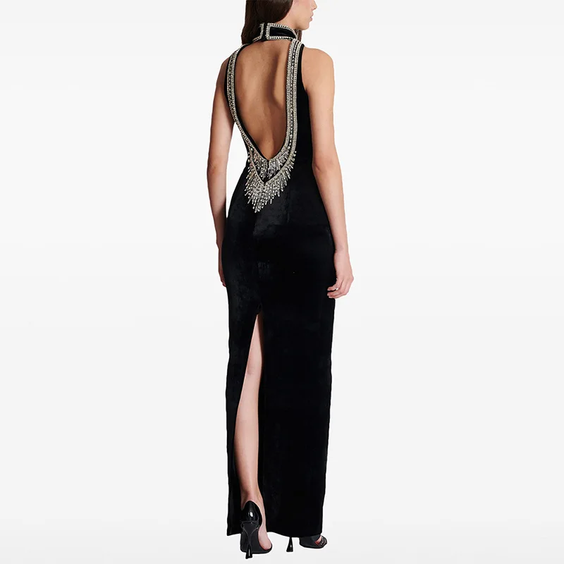 2026 Early Spring New European and American Fashion Heavy Industry Beads Backless Pleuche Dress Long Dress
2026 Early Spring New European and American Fashion Heavy Industry Beads Backless Pleuche Dress Long Dress