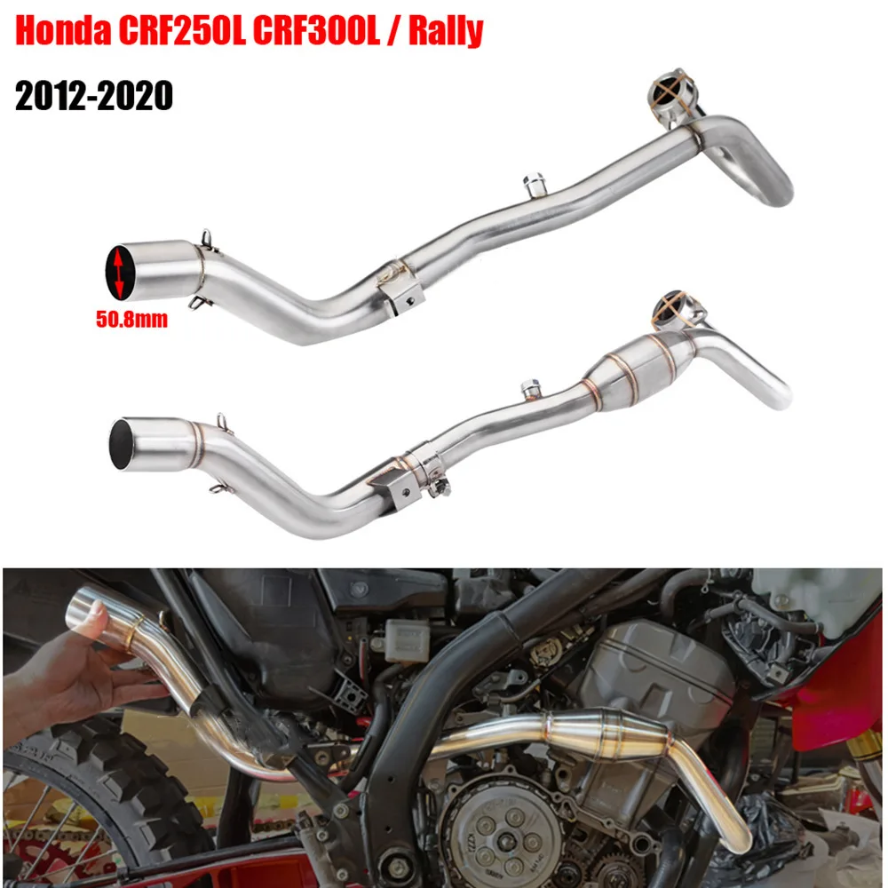 Suitable for Honda CRF300L/CRF250L RALLY modified back pressure drum front exhaust pipe 21-22, stainless steel middle section
Suitable for Honda CRF300L/CRF250L RALLY modified back pressure drum front exhaust pipe 21-22, stainless steel middle section