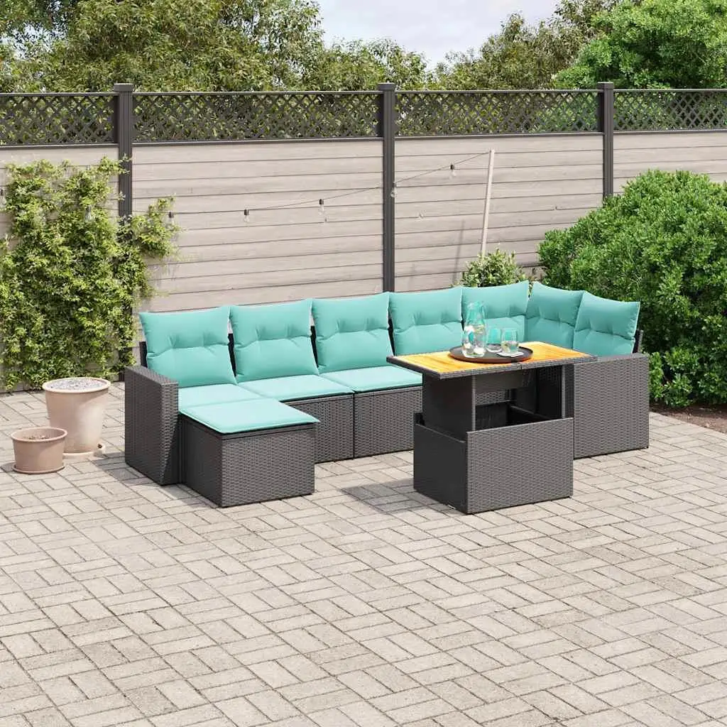 8 Piece Outdoor Patio Sofa Set with Cushions Comfortable Black Poly Rattan Furniture Garden Lounge Set
8 Piece Outdoor Patio Sofa Set with Cushions Comfortable Black Poly Rattan Furniture Garden Lounge Set