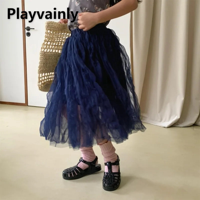 2025 New Summer Girls Skirt Blue Light Green Elastic Waist Mesh Skirt Mid-calf Fairy Dress Kid Fashion Versatile Clothes A6267
2025 New Summer Girls Skirt Blue Light Green Elastic Waist Mesh Skirt Mid-calf Fairy Dress Kid Fashion Versatile Clothes A6267