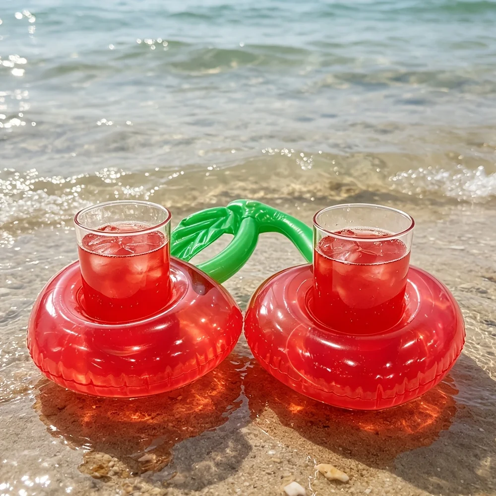 1 pc cherry inflatable cup holder, creative inflatable beverage rack, coaster suitable for outdoor swimming pools, beaches, etc
1 pc cherry inflatable cup holder, creative inflatable beverage rack, coaster suitable for outdoor swimming pools, beaches, etc
