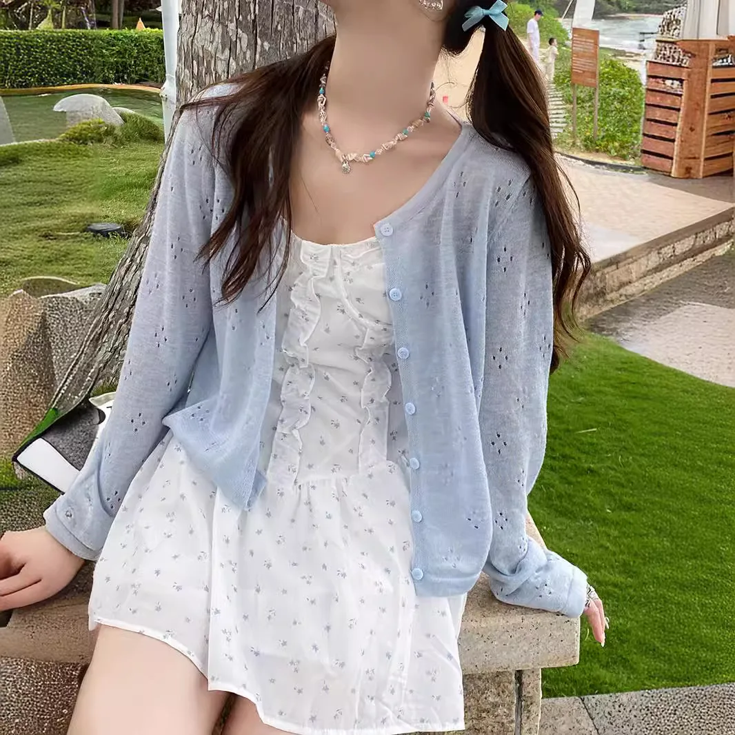 Summer camisole skirt over cardigan thin style 2025 new knitted sweater women's hollow out cover shirt top sun protection jacket
Summer camisole skirt over cardigan thin style 2025 new knitted sweater women's hollow out cover shirt top sun protection jacket