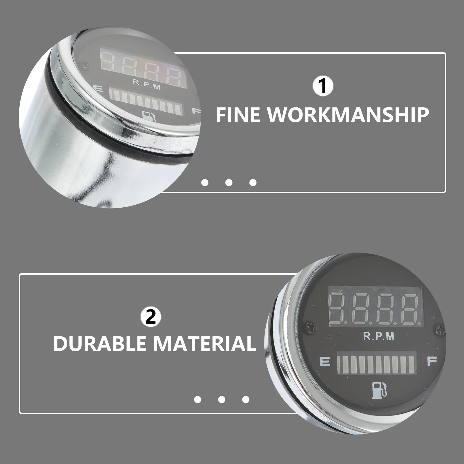 Universal 12V LED Digital Tachometer Motorcycle Gauge Silver Metal Construction Weatherproof Accurate Reading Tachometer
Universal 12V LED Digital Tachometer Motorcycle Gauge Silver Metal Construction Weatherproof Accurate Reading Tachometer